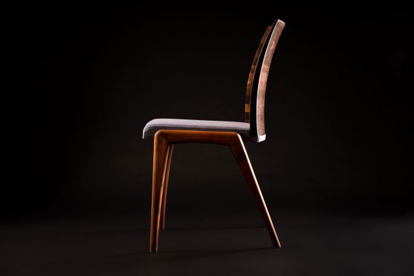 MEDEA tömörfa szék (bőr kárpitozással)